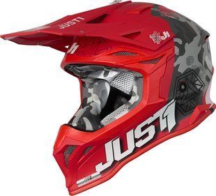 Мотошолом Just1 J39 Kinetic Camo Black Grey Red - Matt (XL) 606337027100306 фото