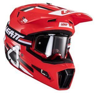 Шолом LEATT Helmet Moto 3.5 + Goggle [Red], M 1024060442 фото