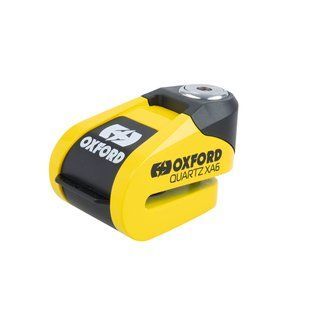 Замок с сигнализацией Oxford Quartz XA6 Disc Lock Yellow/Black LK215 фото