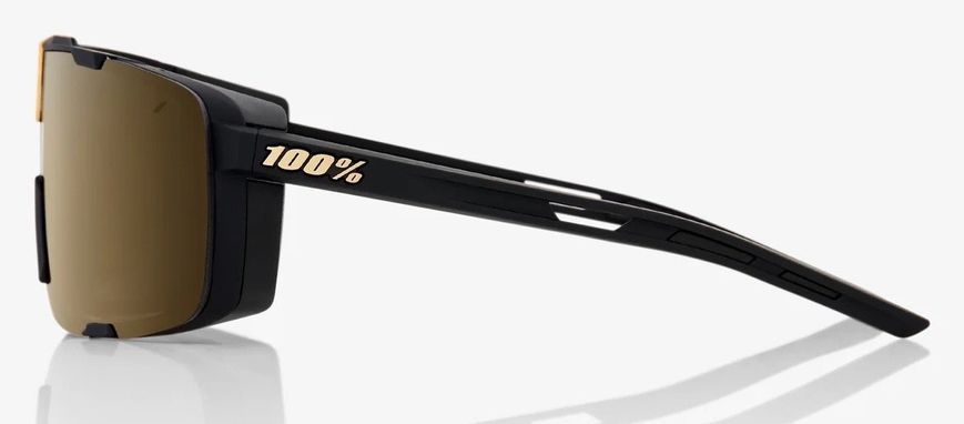 Окуляри 100% EastCraft+ Sunglasses [Soft Tact Black], Mirror Gold Lens 61045-258-01 фото