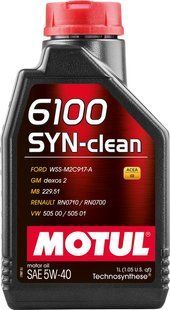 Масло моторное MOTUL 6100 Syn-clean SAE 5W40 (1L) 107941 фото