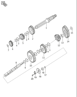 Шайба шестерні 2 передачі веденна (BM150 4SPD) Bajaj Boxer 100-150 PF551206 фото