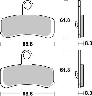 Гальмівні колодки SBS High Performance Front Brake Pads, Sinter 853H.HS фото