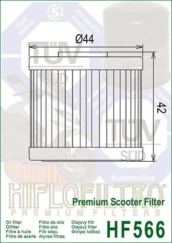 Масляний фільтр HIFLO HF566 HF566 фото
