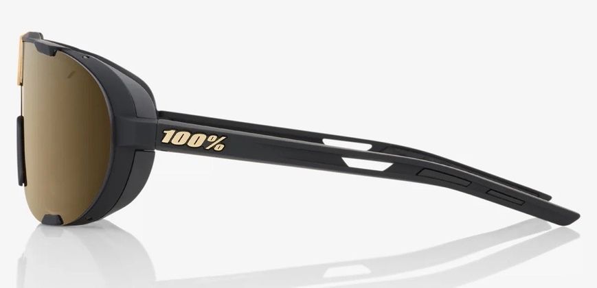Окуляри 100% WestCraft+ Sunglasses [Soft Tact Black], Mirror Gold Lens 61046-258-01 фото