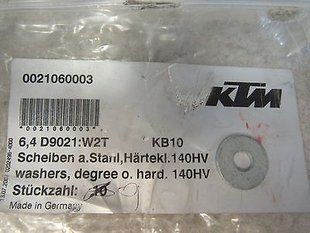 Шайба металлическая DIN9021-A 6,4 KTM washer 0021060003 фото