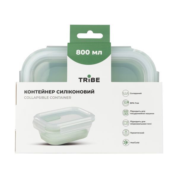 Контейнер Tribe Collapsible Container 800 мл силіконовий T-FF-0028, mint T-FF-0028-mint фото