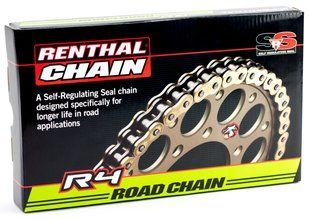 Цепь Renthal R4 Chain - 520 [Gold], 520-120L / Seal Ring C328 фото