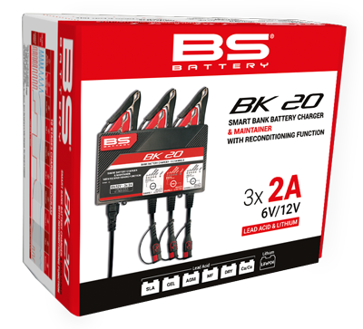 Зарядное устройство для аккумулятора BS Battery BK20 - 3 CHANNELS BANK CHARGER 6V/12V 2A, многоканальное 700547 фото