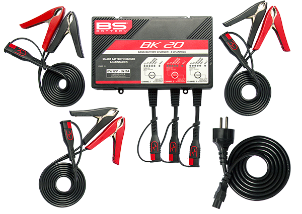 Зарядное устройство для аккумулятора BS Battery BK20 - 3 CHANNELS BANK CHARGER 6V/12V 2A, многоканальное 700547 фото
