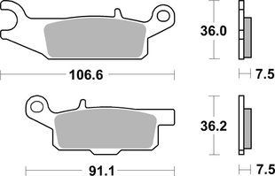 Тормозные колодки SBS Sport Brake Pads, Sinter/Carbon 849SI фото