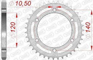 Звезда AFAM 525 Steel Chainwheel - Kawasaki [Silver], 39z 16605-39 фото