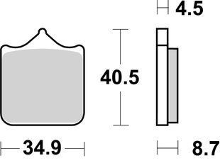 Гальмівні колодки SBS Track Days Front Brake Pads, Sinter 870RST фото