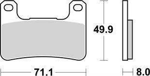 Гальмівні колодки SBS Performance Front Brake Pads, Sinter 806HS фото