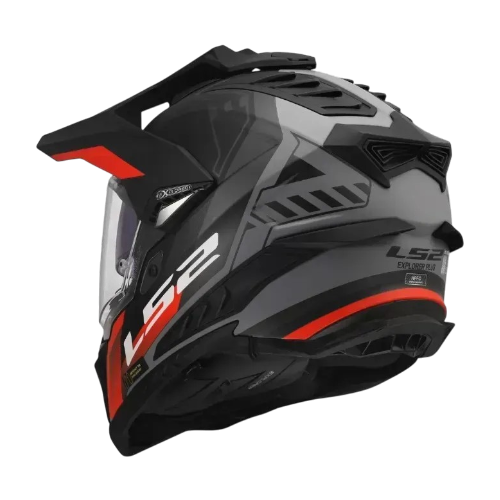 Мотошолом LS2 MX701 Explorer Hexa Black Red Grey XXL 467012311XXL фото