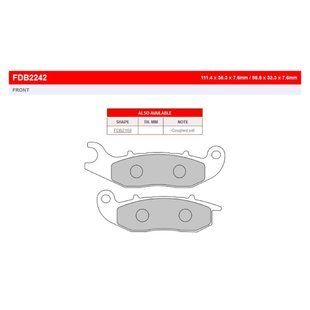 Комплект гальмівних колодок FE FDB2242P - AXLE F FDB2242P фото