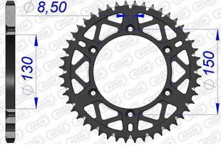 Зірка AFAM AL-Grooved Sprocket 520 - Yamaha [Gun Metal], 53z 13323+53 фото