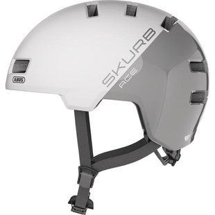 Велошолом ABUS SKURB ACE Silver White L (58-61 см) 403965 фото