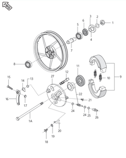 Крышка переднего колеса (ЧЕРН) Bajaj Boxer 125 DS151087 фото