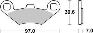 Гальмівні колодки SBS Standard Brake Pads, Sinter/Carbon 716ATS фото