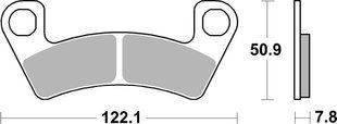 Гальмівні колодки SBS Standard Brake Pads, Sinter/Carbon 946ATS фото