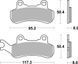 Гальмівні колодки SBS Racing Brake Pads, EVO Sinter/Sinter 956RSI фото 1