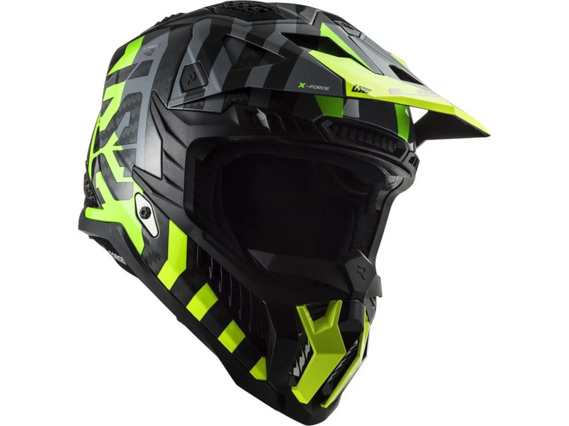 Мотошлем LS2 MX703 C X-Force Barrier Hi-Viz Yellow Green (S) 467032154S фото