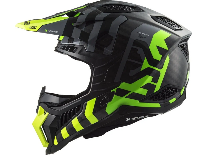 Мотошлем LS2 MX703 C X-Force Barrier Hi-Viz Yellow Green (S) 467032154S фото