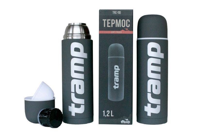 Термос Tramp Soft Touch 1,2 л сірий TRC-110-grey фото