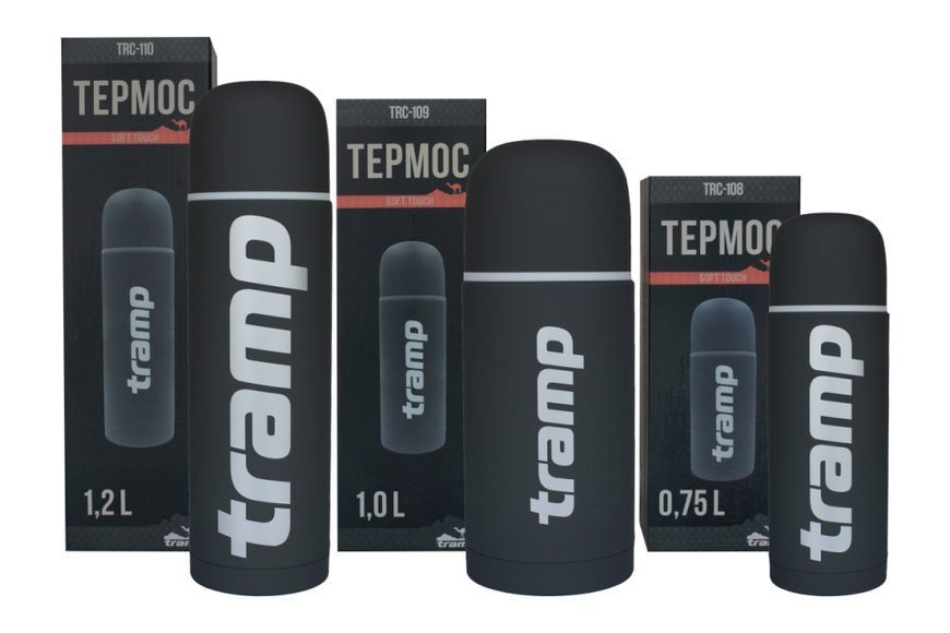 Термос Tramp Soft Touch 1,2 л сірий TRC-110-grey фото