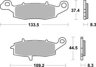 Гальмівні колодки SBS Performance Rear Brake Pads, Sinter 704LS фото