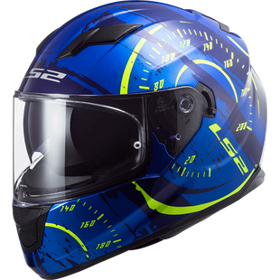 Мотошолом LS2 FF320 Stream Evo Tacho Blue Hi-Vis Yellow (XXL) 103205526XXL фото