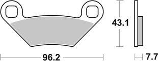 Гальмівні колодки SBS Standard Brake Pads, Sinter/Carbon 899ATS фото