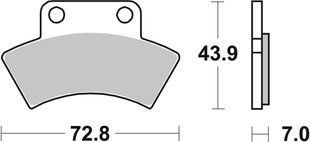 Гальмівні колодки SBS Standard Brake Pads, Sinter/Carbon 717ATS фото