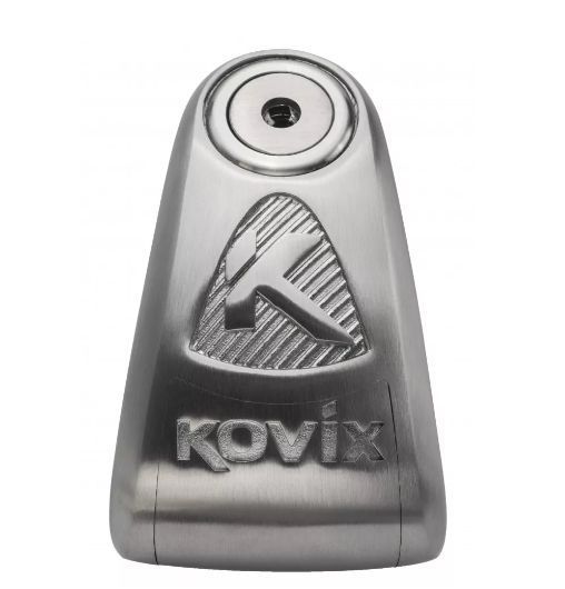 Замок для мотоцикла на диск с сигнализацией Kovix KAL14 серебристый KAL14-St фото