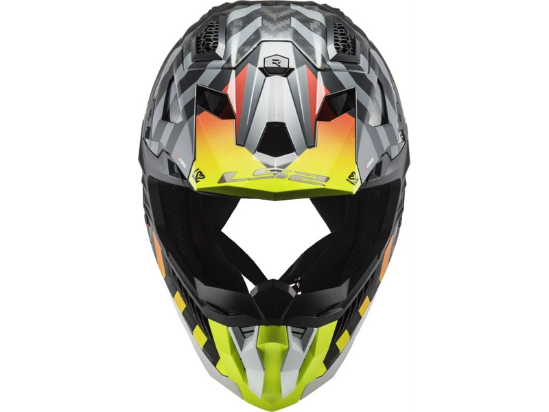 Мотошлем LS2 MX703 C X-Force Barrier Hi-Viz Yellow Red (M) 467032132M фото