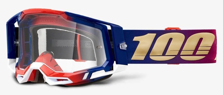Окуляри 100% RACECRAFT 2 Goggle [United], Clear Lens 50121-101-19 фото