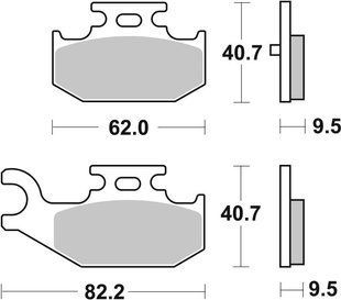 Гальмівні колодки SBS Sport Brake Pads, Sinter/Carbon 816SI фото