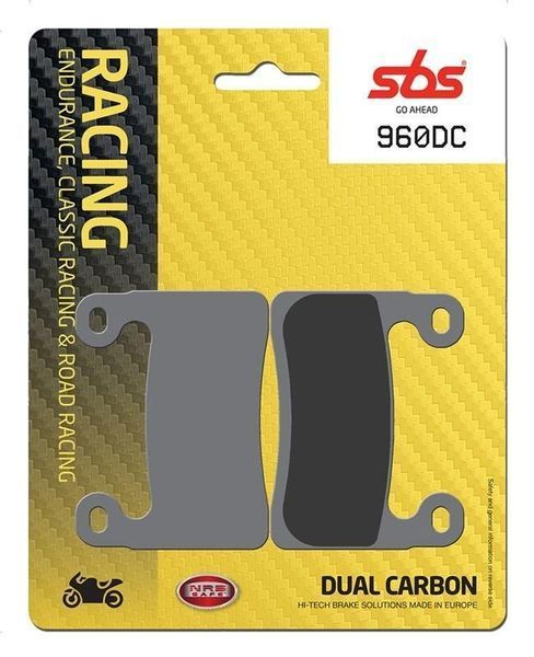 Тормозные колодки SBS Road Racing Front Brake Pads, Dual Carbon 960DC фото