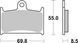 Гальмівні колодки SBS Performance Front Brake Pads, EVO Sinter 624HS фото 1