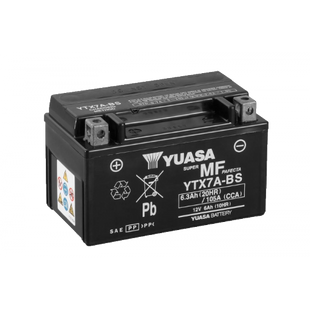 Мото аккумулятор Yuasa 12V 6Ah MF VRLA Battery AGM YTX7A-BS(сухозаряженный) YTX7A-BS фото