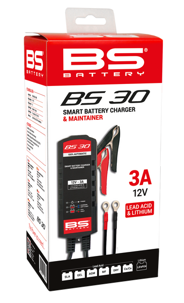 Зарядний пристрій BS Battery BS30 - SMART CHARGER 12V 3A 700566 фото