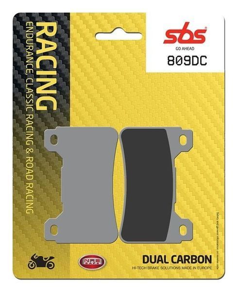 Тормозные колодки SBS Road Racing Front Brake Pads, Dual Carbon 809DC фото