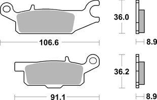 Тормозные колодки SBS Sport Brake Pads, Sinter/Carbon 852SI фото