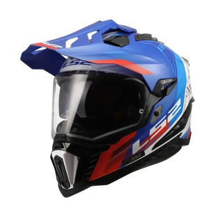 Мотошлем LS2 MX701 Explorer Hexa White Blue Red XXL 467012326XXL фото
