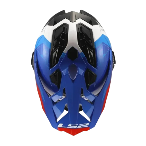 Мотошлем LS2 MX701 Explorer Hexa White Blue Red XXL 467012326XXL фото