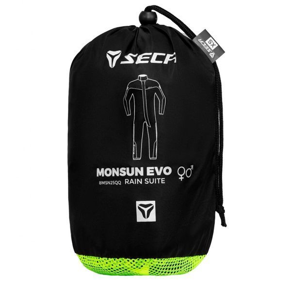 Мотодощовик комбінезон SECA Monsun EVO Black Fluo XXXXL 8MSN25QQ-58-4XL фото