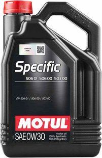 Масло моторное MOTUL Specific 506 01 506 00 503 00 SAE 0W30 (5L) 106437 фото