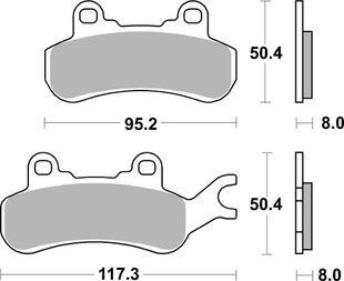 Тормозные колодки SBS Sport Brake Pads, Sinter/Carbon 957SI фото