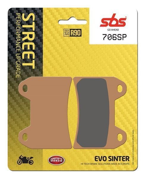 Гальмівні колодки SBS Upgrade Front Brake Pads, EVO Sinter 706SP фото